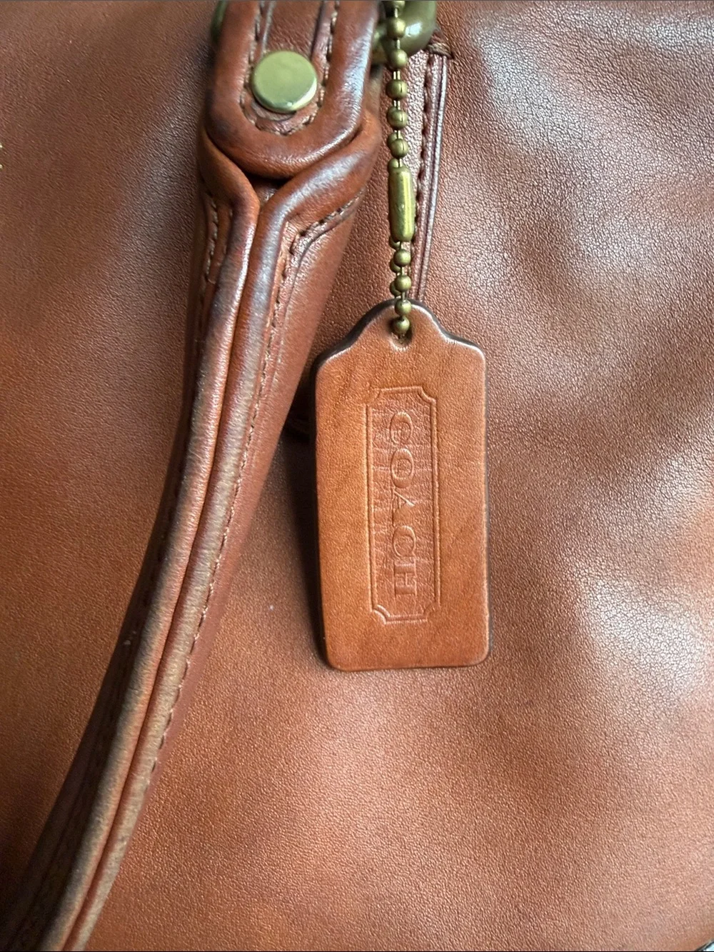 COACH Vintage Legacy Leather Molly E/W Satchel Caramel Brown 21132